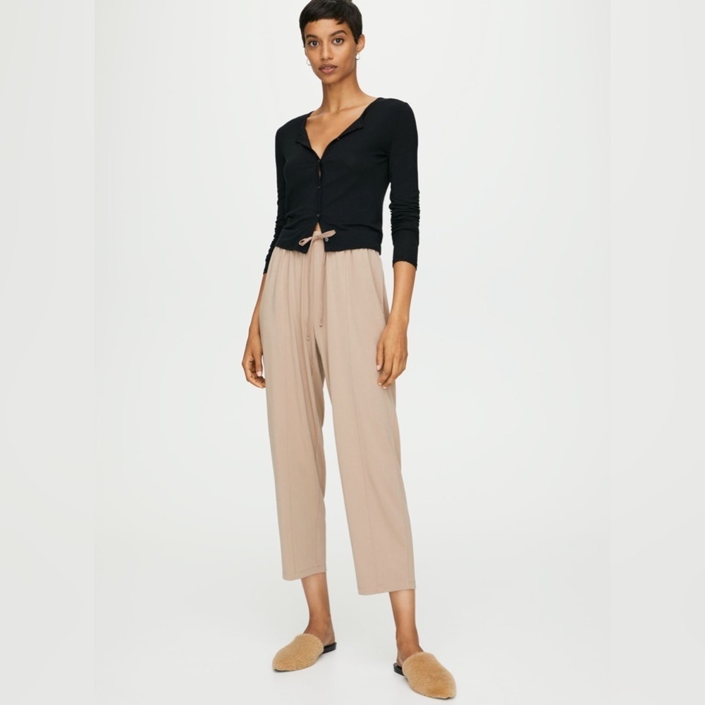 Jimmy Pant - Beige Relaxed Drawstring Trousers - Women